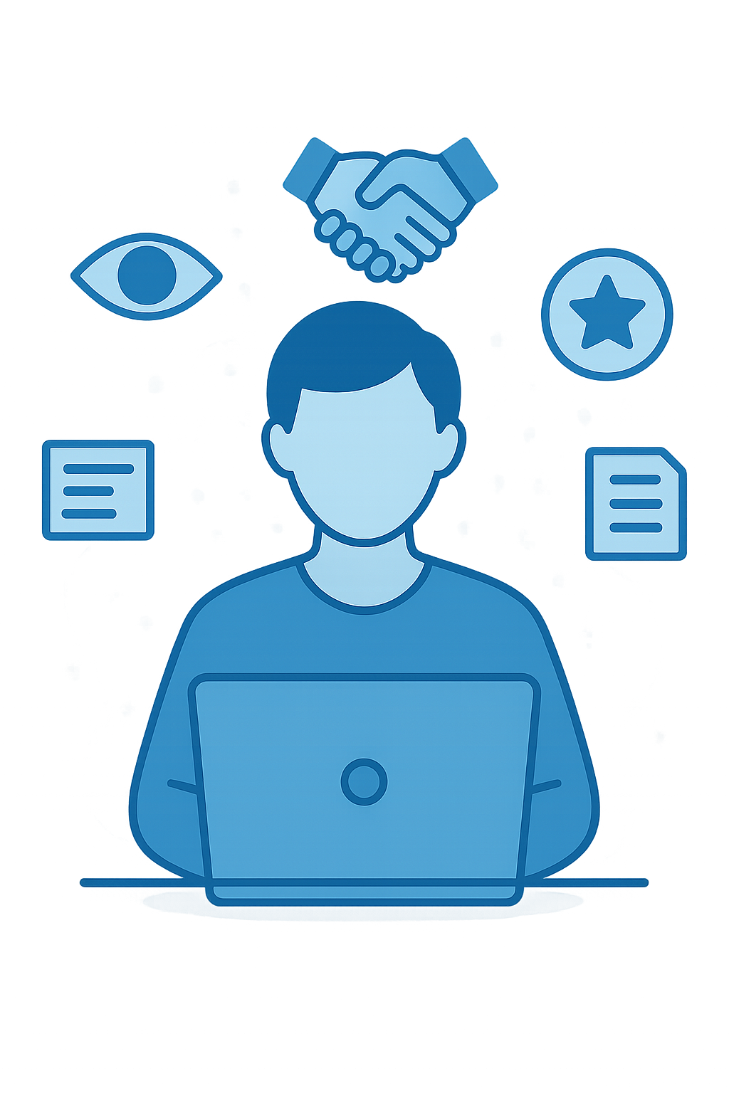 auftraggeber mit laptop